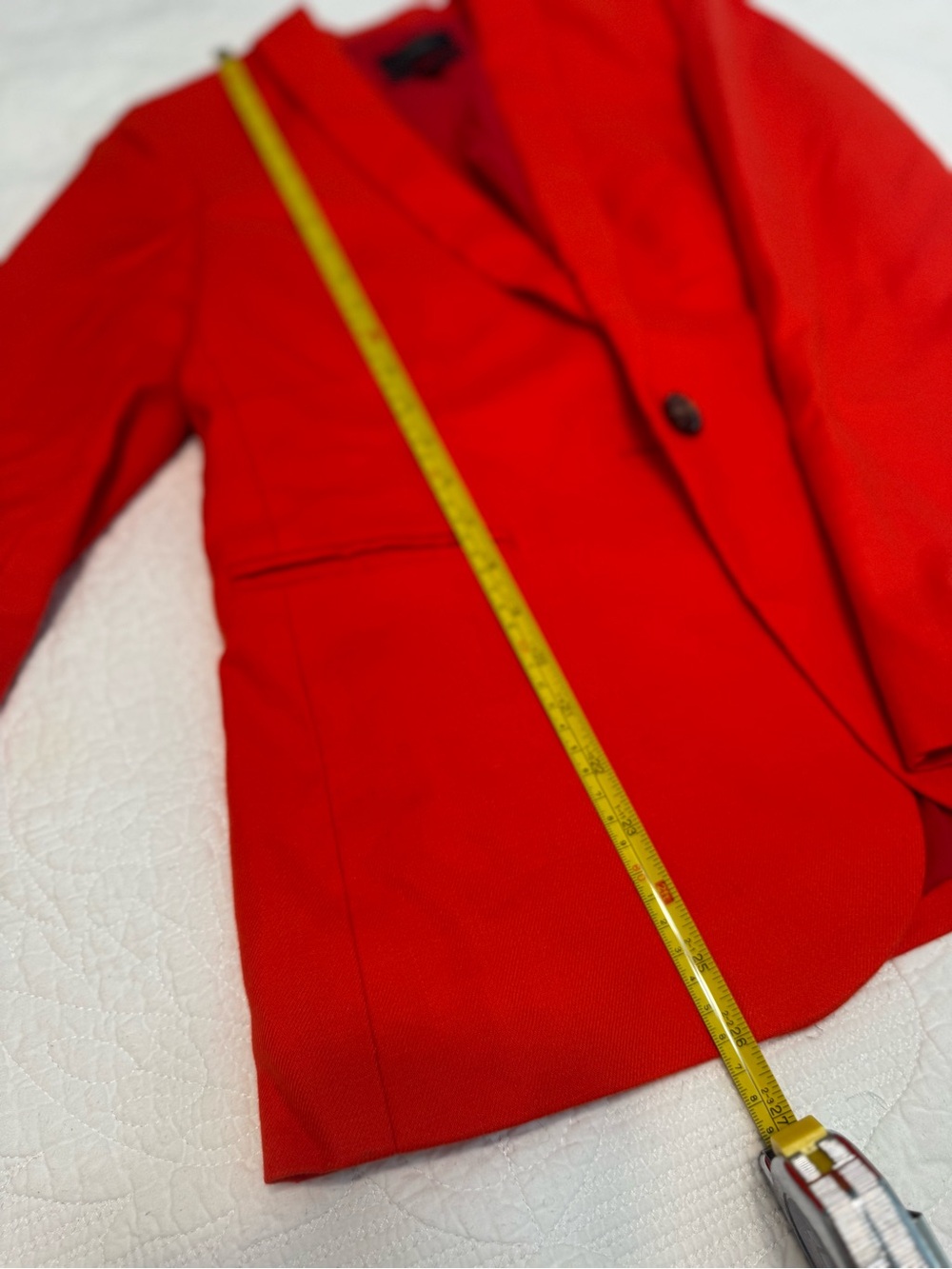 J Crew Parke Linen Blend Single Button Blazer in Brilliant Sunset - Picture 10 of 12
